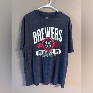 Milwaukee Brewers Fanatics Badge of Honor Tri-Blend T-Shirt - Heathered Navy